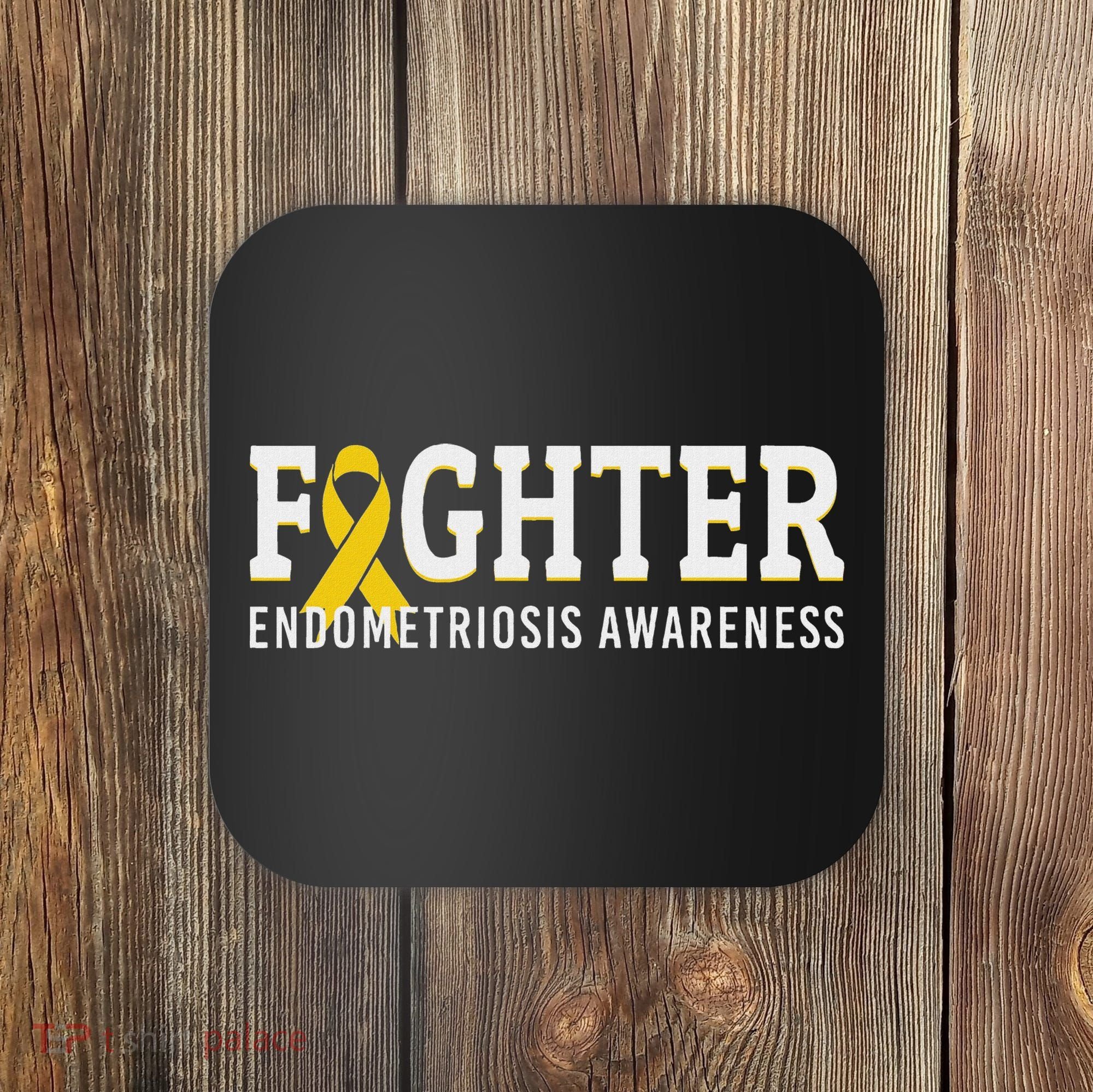 Fighter Endometriosis Awareness Month Ribbon Endo Warrior Coaster