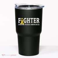 Fighter Endometriosis Awareness Month Ribbon Endo Warrior Tumbler thumb 0