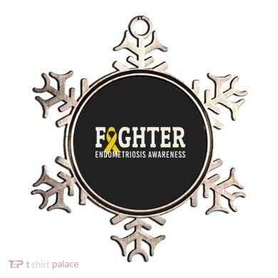 Fighter Endometriosis Awareness Month Ribbon Endo Warrior Ornament