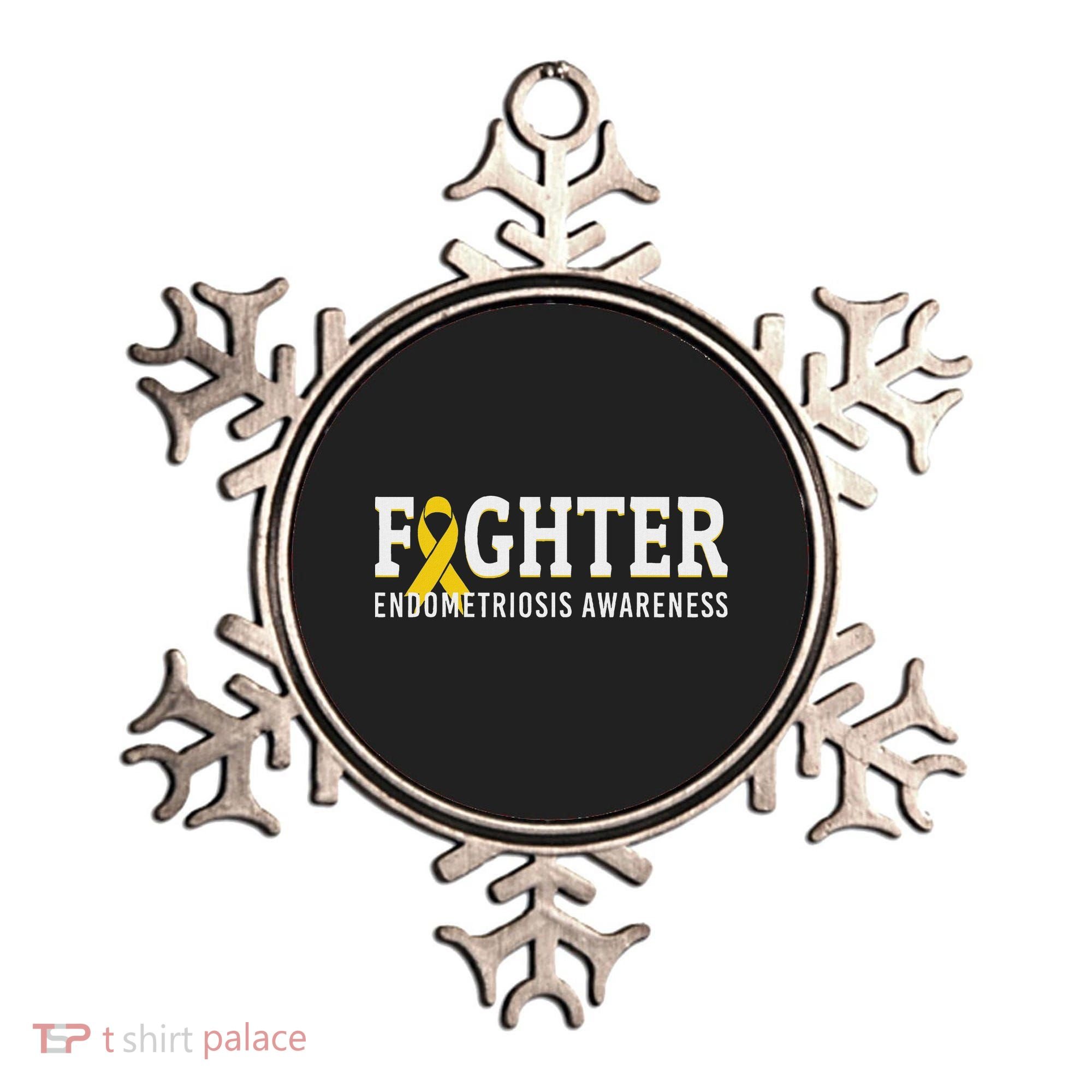 Fighter Endometriosis Awareness Month Ribbon Endo Warrior Ornament