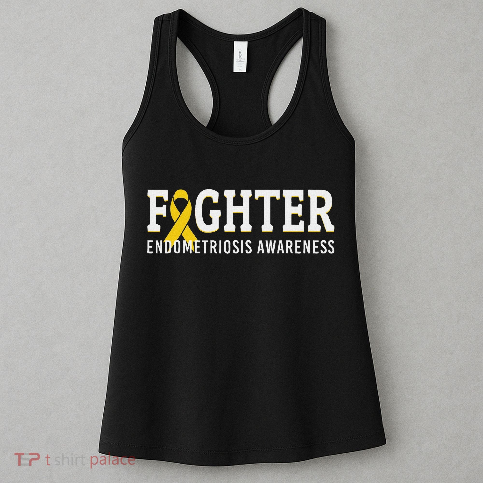 Fighter Endometriosis Awareness Month Ribbon Endo Warrior Women's Tank Top