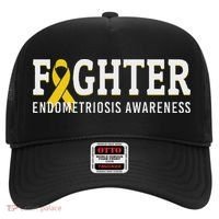 Fighter Endometriosis Awareness Month Ribbon Endo Warrior Hat thumb 0