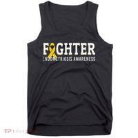 Fighter Endometriosis Awareness Month Ribbon Endo Warrior Tank Top thumb 0