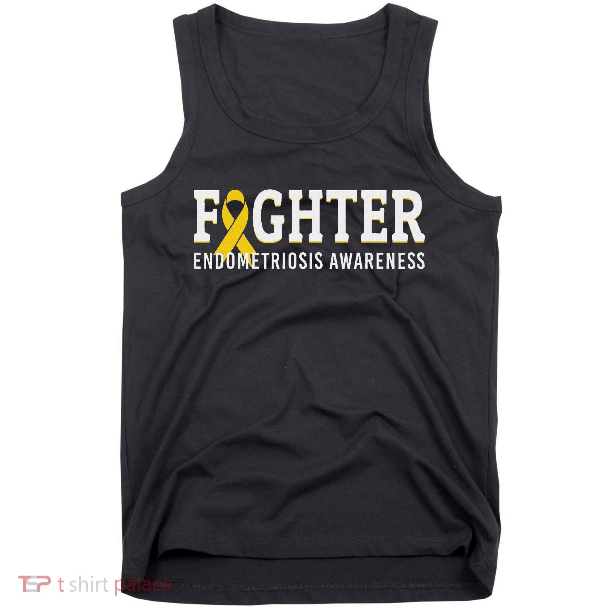 Fighter Endometriosis Awareness Month Ribbon Endo Warrior Tank Top