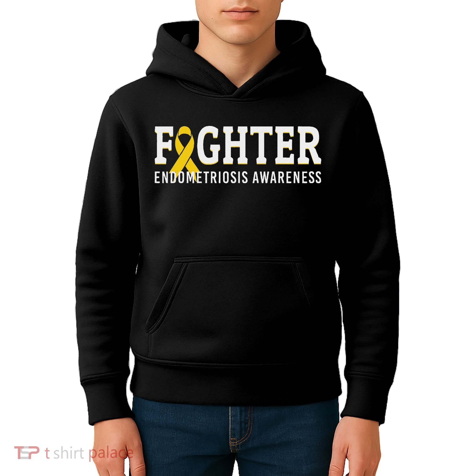 Fighter Endometriosis Awareness Month Ribbon Endo Warrior Kids Hoodie