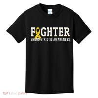 Fighter Endometriosis Awareness Month Ribbon Endo Warrior Kids T-Shirt thumb 0
