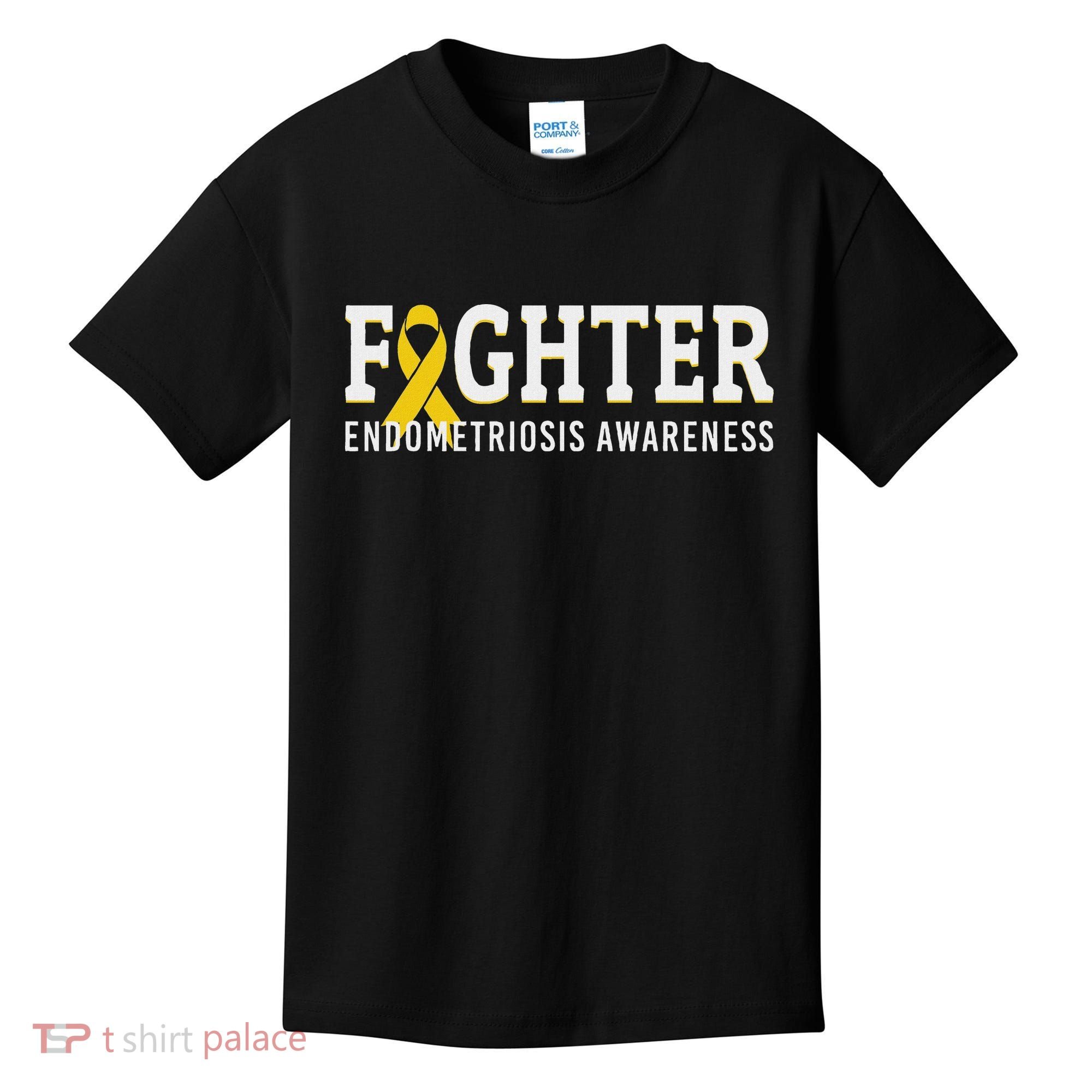Fighter Endometriosis Awareness Month Ribbon Endo Warrior Kids T-Shirt