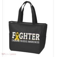Fighter Endometriosis Awareness Month Ribbon Endo Warrior Tote Bag thumb 3