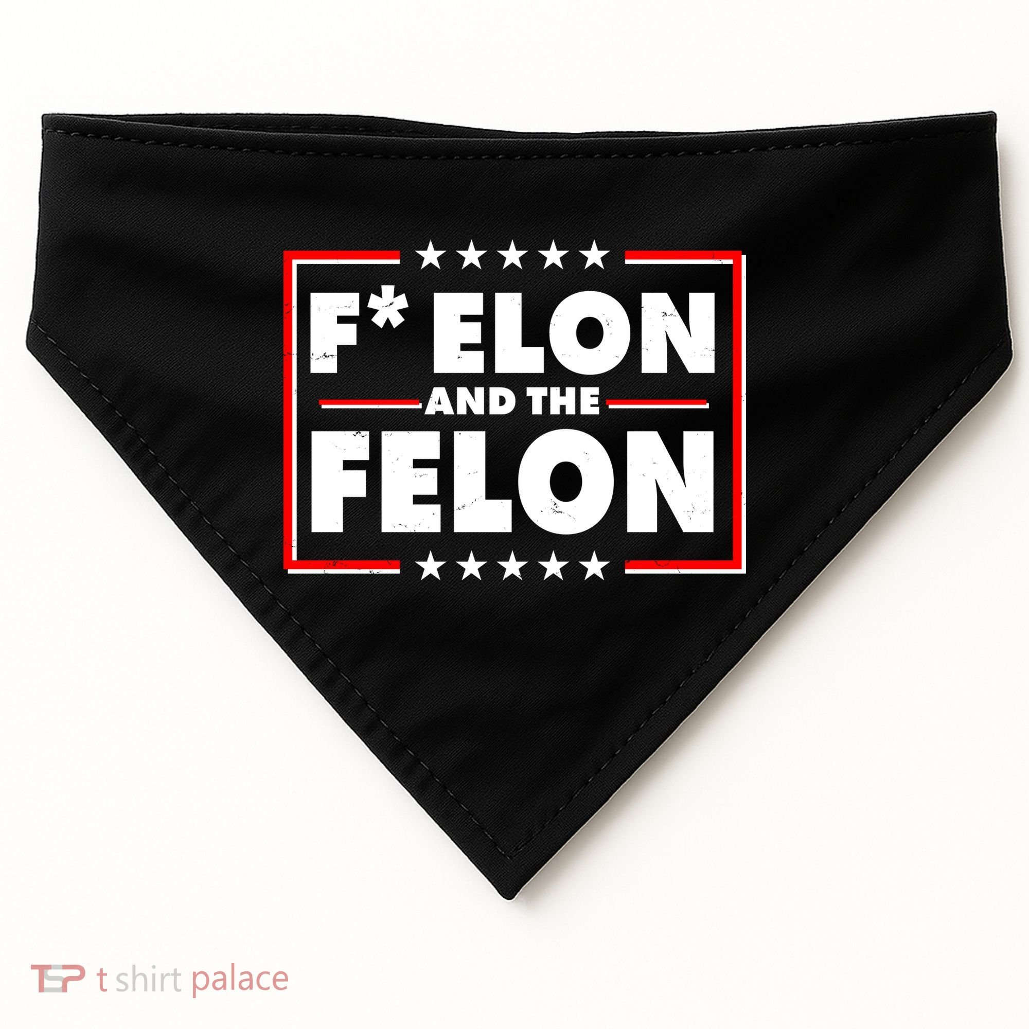 F Elon and the Felon USA-Made Doggie Bandana