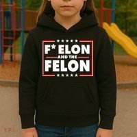 F Elon and the Felon Kids Hoodie thumb 3