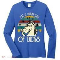 Funny Eat A Bag Of Dicks Gift Women's Long Sleeve Shirt thumb 0