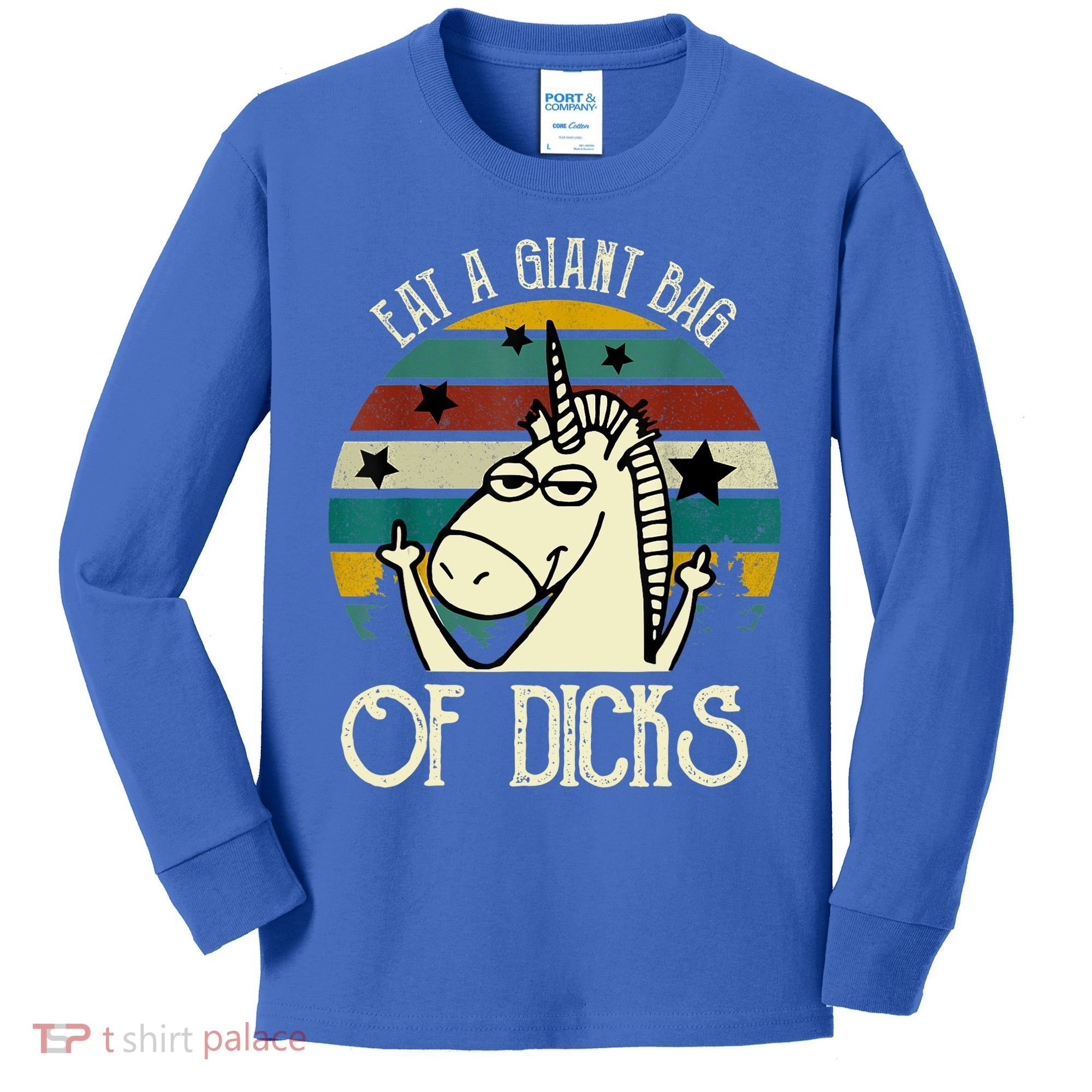 Funny Eat A Bag Of Dicks Gift Kids Long Sleeve Shirt
