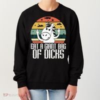 Funny Eat A Giant Bag Of Dicks Gift Funny Unicorn Apparel Item Gift Women's Sweatshirt thumb 0