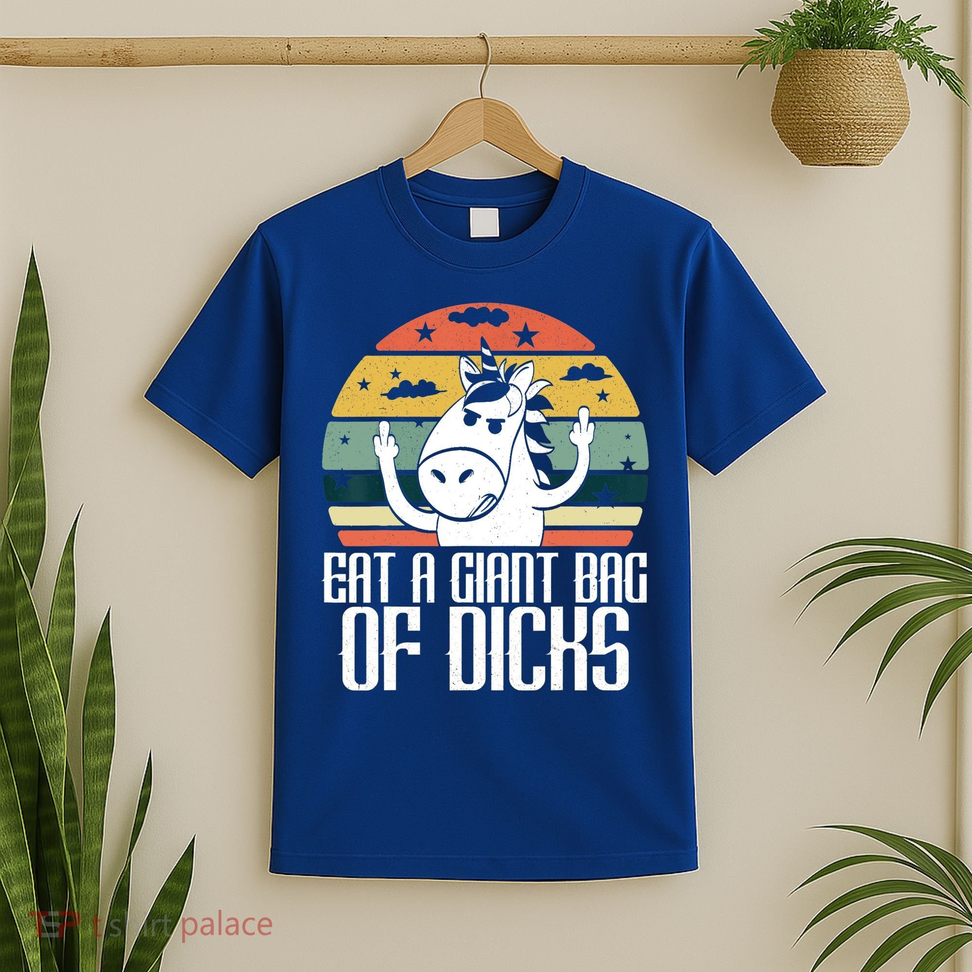 Funny Eat A Giant Bag Of Dicks Gift Funny Unicorn Apparel Item Gift T-Shirt