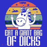 Funny Eat A Giant Bag Of Dicks Gift Funny Unicorn Apparel Item Gift Women's T-Shirt thumb 6