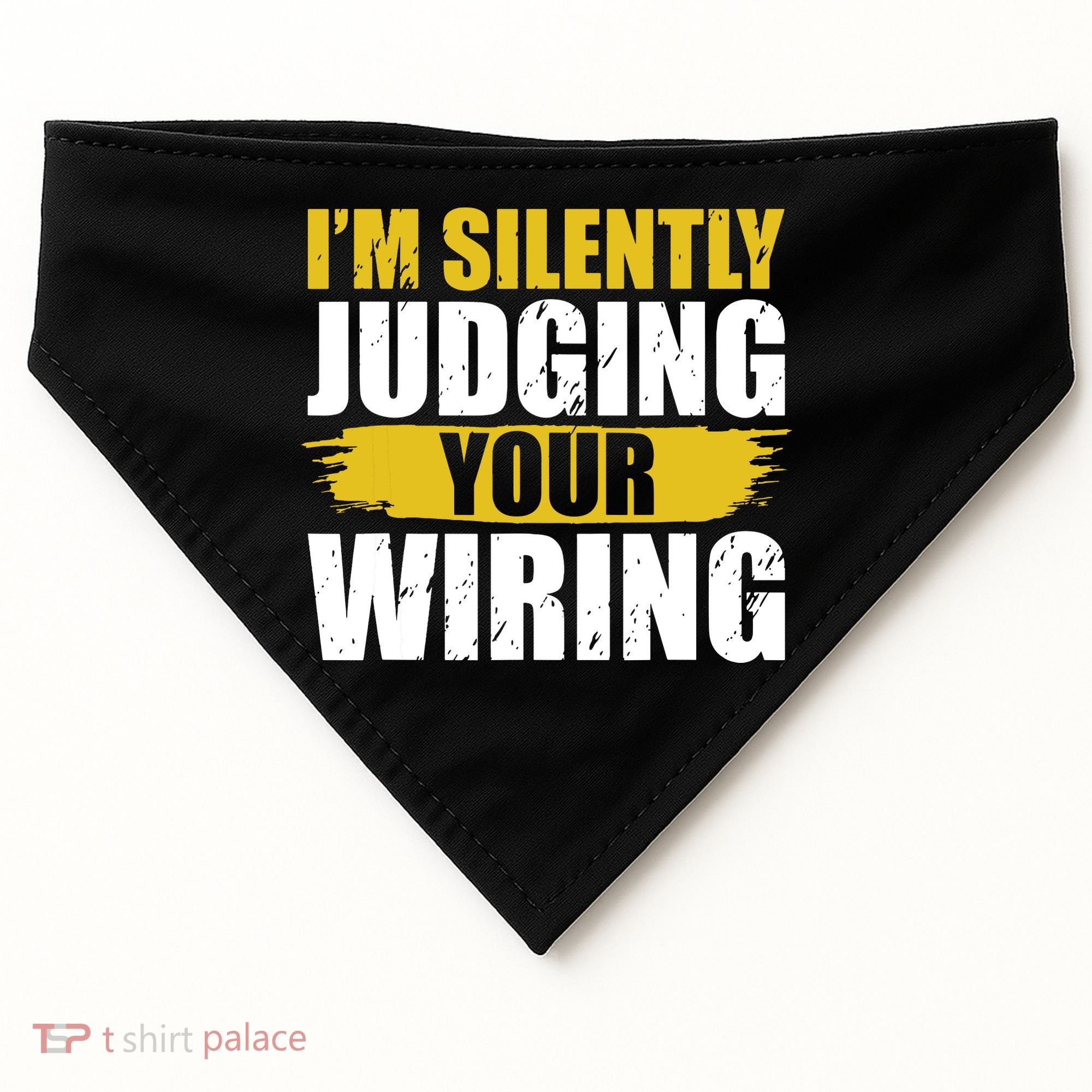 Funny Electrician Art For Electricity Gag Electrician USA-Made Doggie Bandana