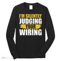 Funny Electrician Art For Electricity Gag Electrician Long Sleeve Shirt thumb 0