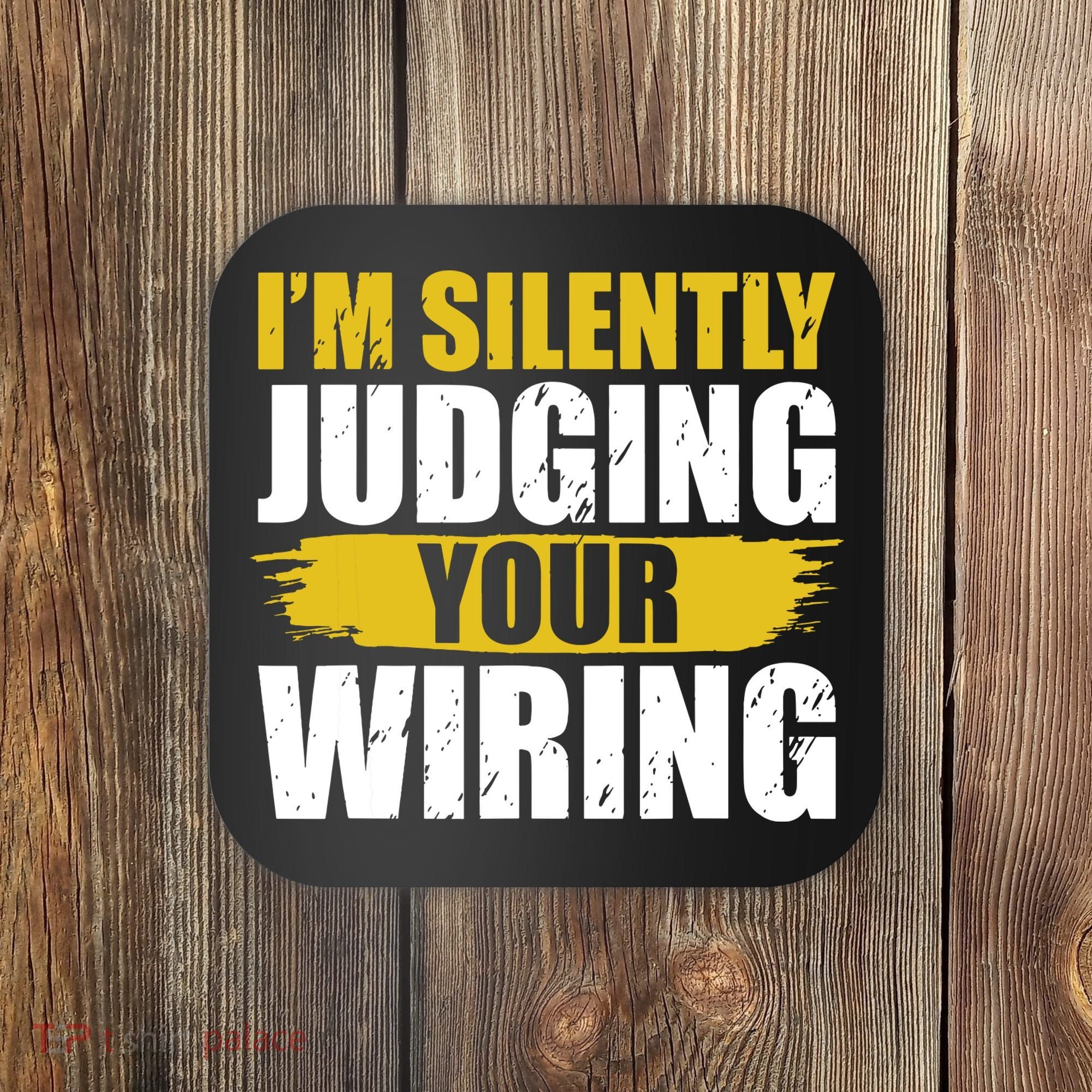 Funny Electrician Art For Electricity Gag Electrician Coaster