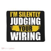 Funny Electrician Art For Electricity Gag Electrician Mousepad thumb 0