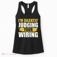 Funny Electrician Art For Electricity Gag Electrician Women's Tank Top thumb 0