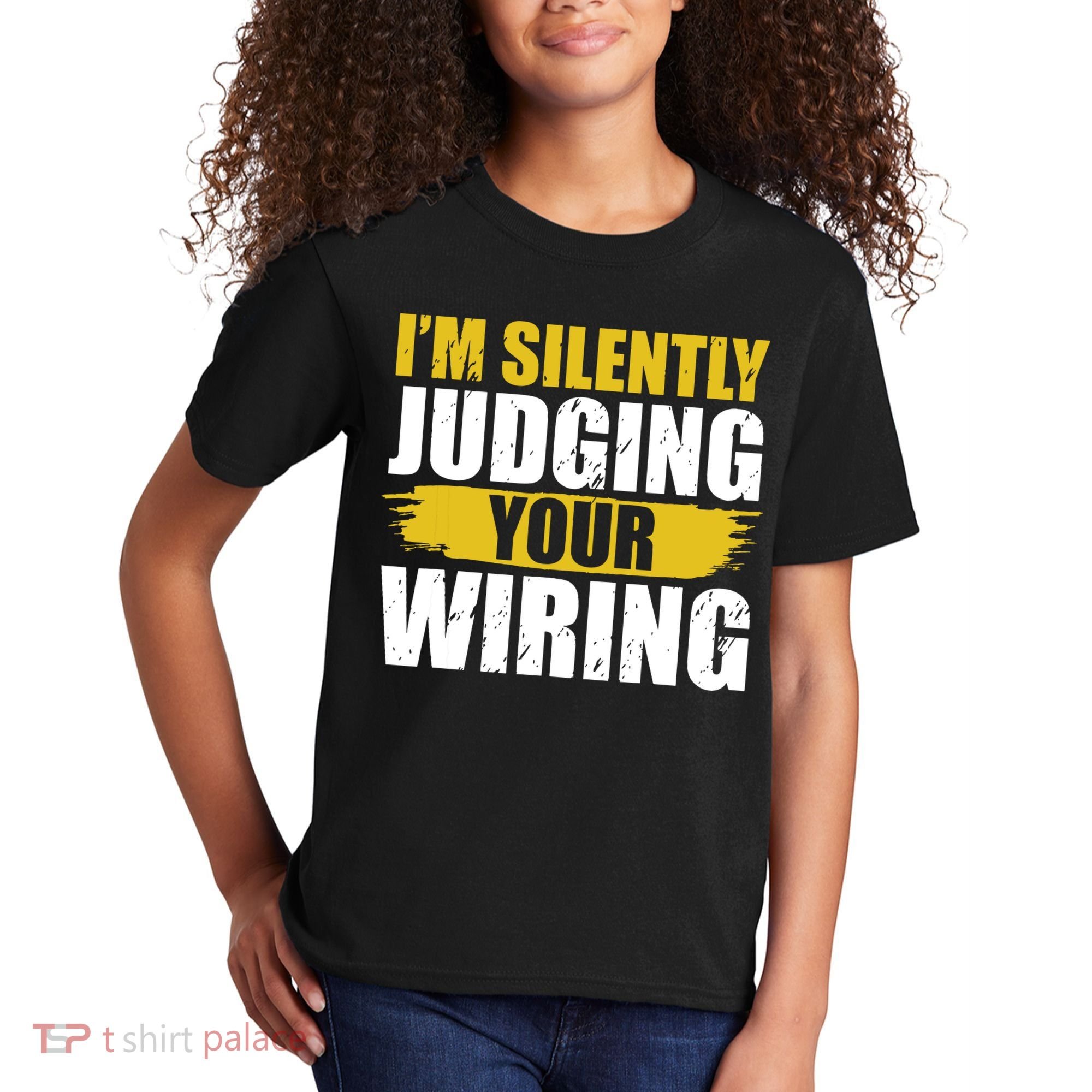 Funny Electrician Art For Electricity Gag Electrician Kids T-Shirt