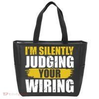 Funny Electrician Art For Electricity Gag Electrician Tote Bag thumb 0