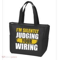 Funny Electrician Art For Electricity Gag Electrician Tote Bag thumb 3