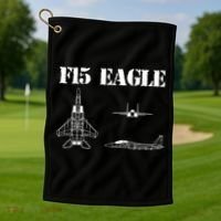 F15 Eagle Airplane Pilot Golf Towel thumb 1