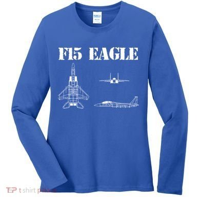F15 Eagle Airplane Pilot Women's Long Sleeve Shirt