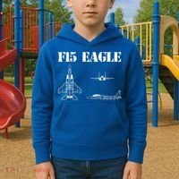 F15 Eagle Airplane Pilot Kids Hoodie thumb 2