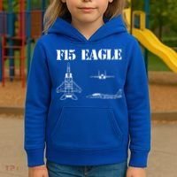 F15 Eagle Airplane Pilot Kids Hoodie thumb 3