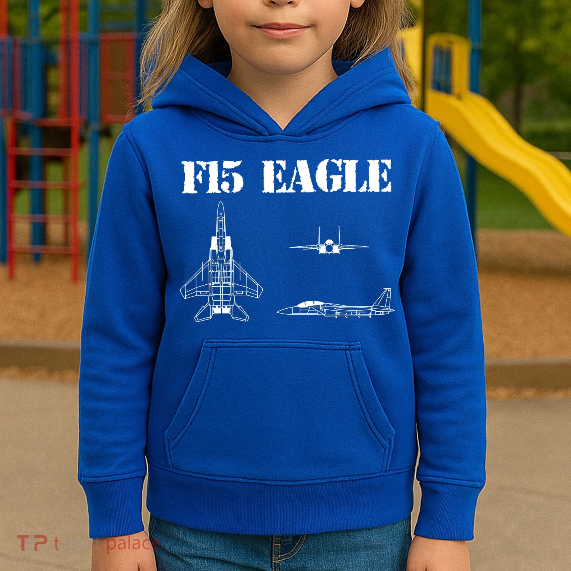 F15 Eagle Airplane Pilot Kids Hoodie