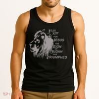 Fear Not For Jesus The Lion Of Judah Has Triumphed Tank Top thumb 3