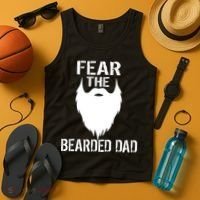 Fear The Bearded Dad Tank Top thumb 4