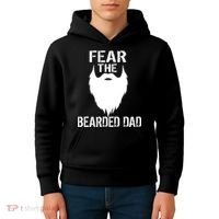 Fear The Bearded Dad Kids Hoodie thumb 4