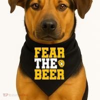 Fear The Beer Milwaukee Baseball USA-Made Doggie Bandana thumb 1
