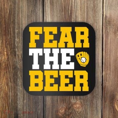 Fear The Beer Milwaukee Baseball Coaster
