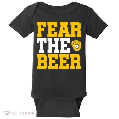 Fear The Beer Milwaukee Baseball Baby Bodysuit
