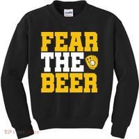 Fear The Beer Milwaukee Baseball Kids Sweatshirt thumb 0