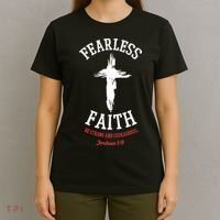 Fearless Faith Be Strong And Courageous T-Shirt thumb 4