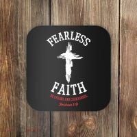 Fearless Faith Be Strong And Courageous Coaster thumb 0