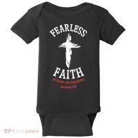 Fearless Faith Be Strong And Courageous Baby Bodysuit thumb 0