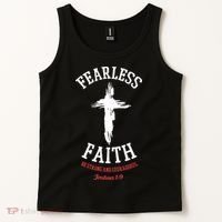Fearless Faith Be Strong And Courageous Tank Top thumb 2