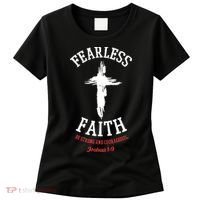 Fearless Faith Be Strong And Courageous Women's T-Shirt thumb 0