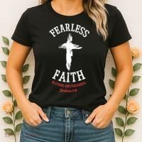 Fearless Faith Be Strong And Courageous Women's T-Shirt thumb 2