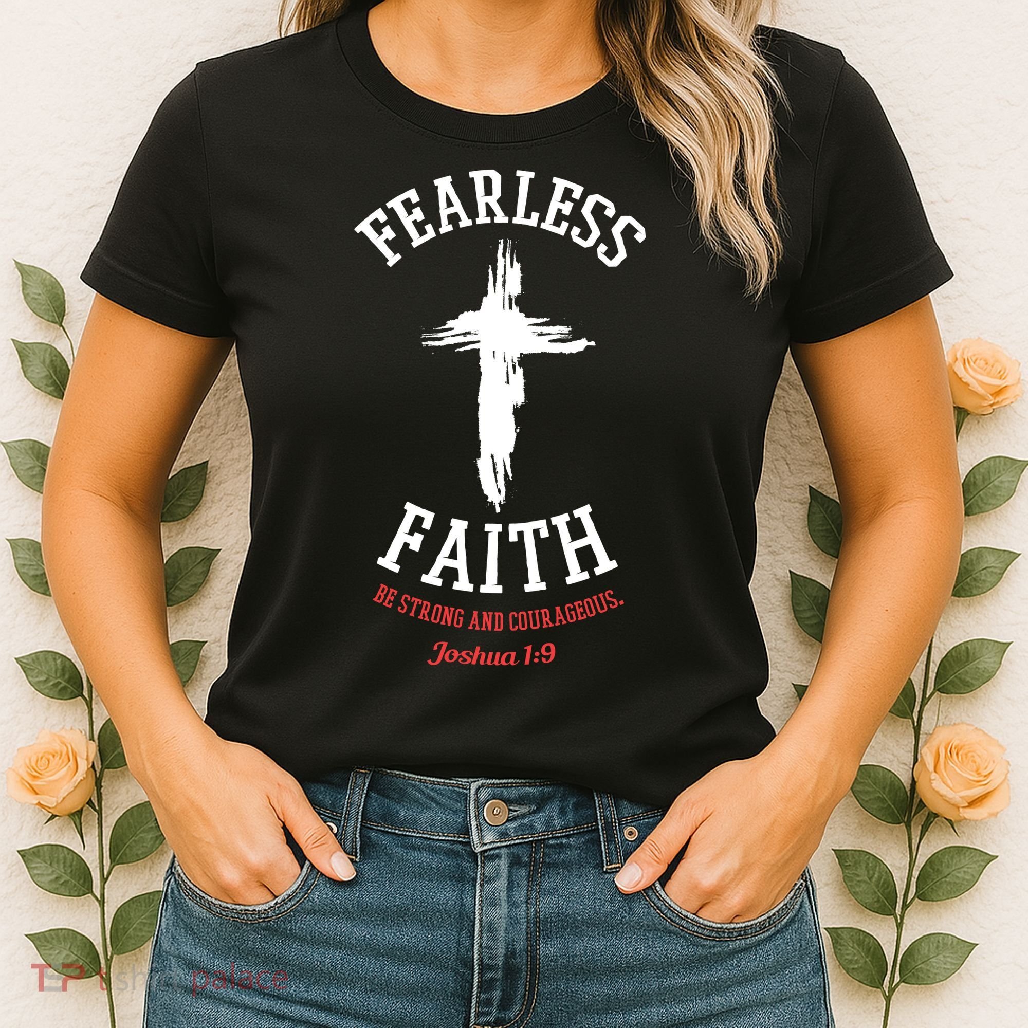 Fearless Faith Be Strong And Courageous Women's T-Shirt