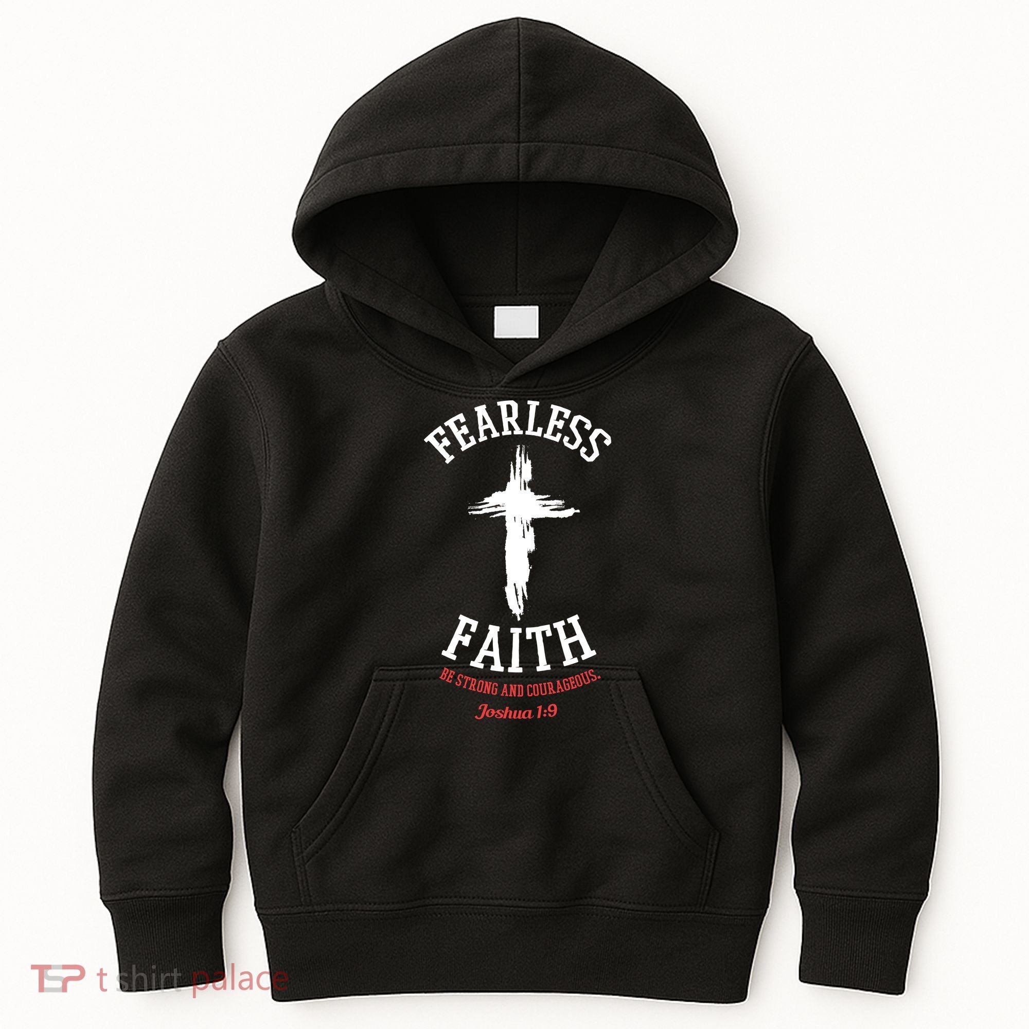 Fearless Faith Be Strong And Courageous Kids Hoodie