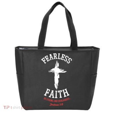 Fearless Faith Be Strong And Courageous Tote Bag