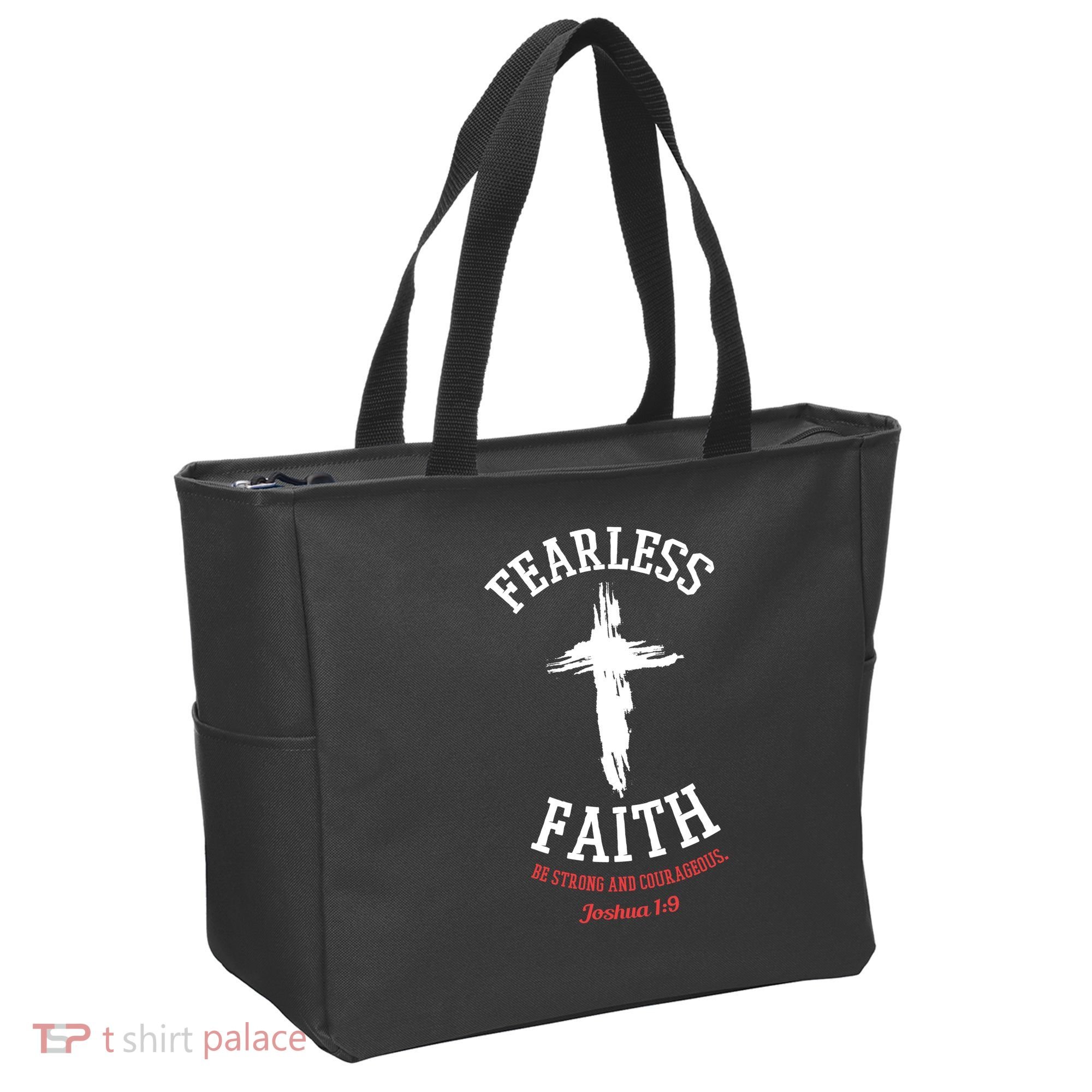 Fearless Faith Be Strong And Courageous Tote Bag