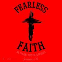 Fearless Faith Be Strong And Courageous Santa Hat thumb 1